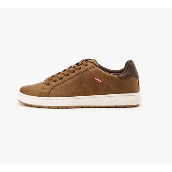 LEVI'S® MEN’S PIPER SNEAKERS Medium Brown Shoes, Size 9.5 - Picture 1 of 8